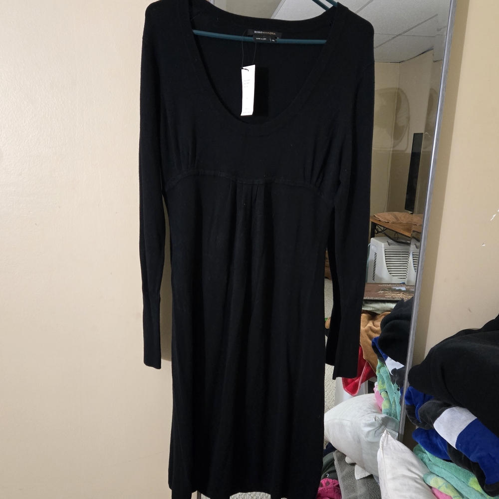 BCBG Classic Black Long Sleeve Dress